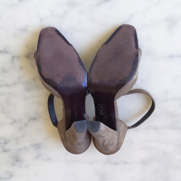 Calvin Klein Suede Leather Shoes with  front decor and 3.5" heels. - Picture 6 of 6